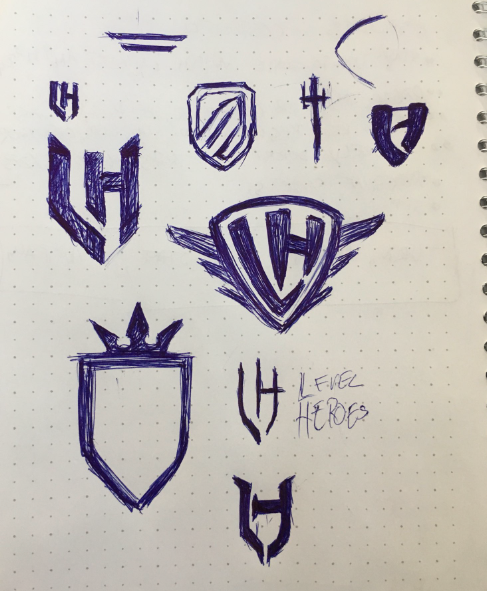 Level Heroes Logo Ideation