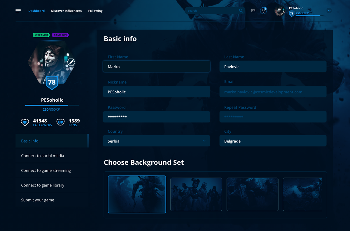 User profile